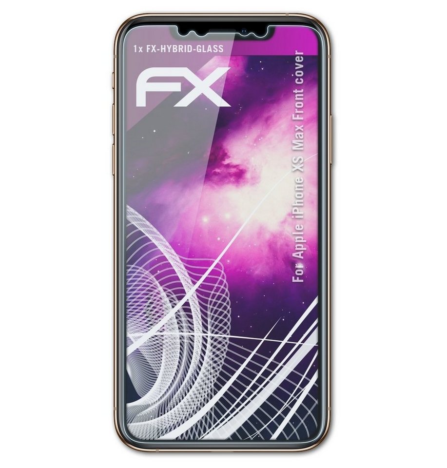 atFoliX Schutzfolie Panzerglasfolie für iPhone XS Max Front cover, Ultradünn und superhart von atFoliX