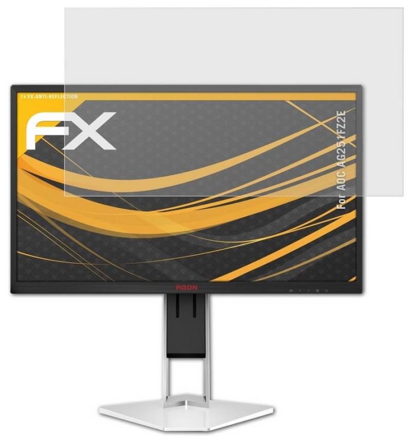 atFoliX Schutzfolie für AOC AG251FZ2E, Entspiegelnd und stoßdämpfend von atFoliX