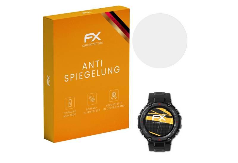 atFoliX Schutzfolie für Amazfit T-Rex Pro, (3 Folien), Entspiegelnd und stoßdämpfend von atFoliX