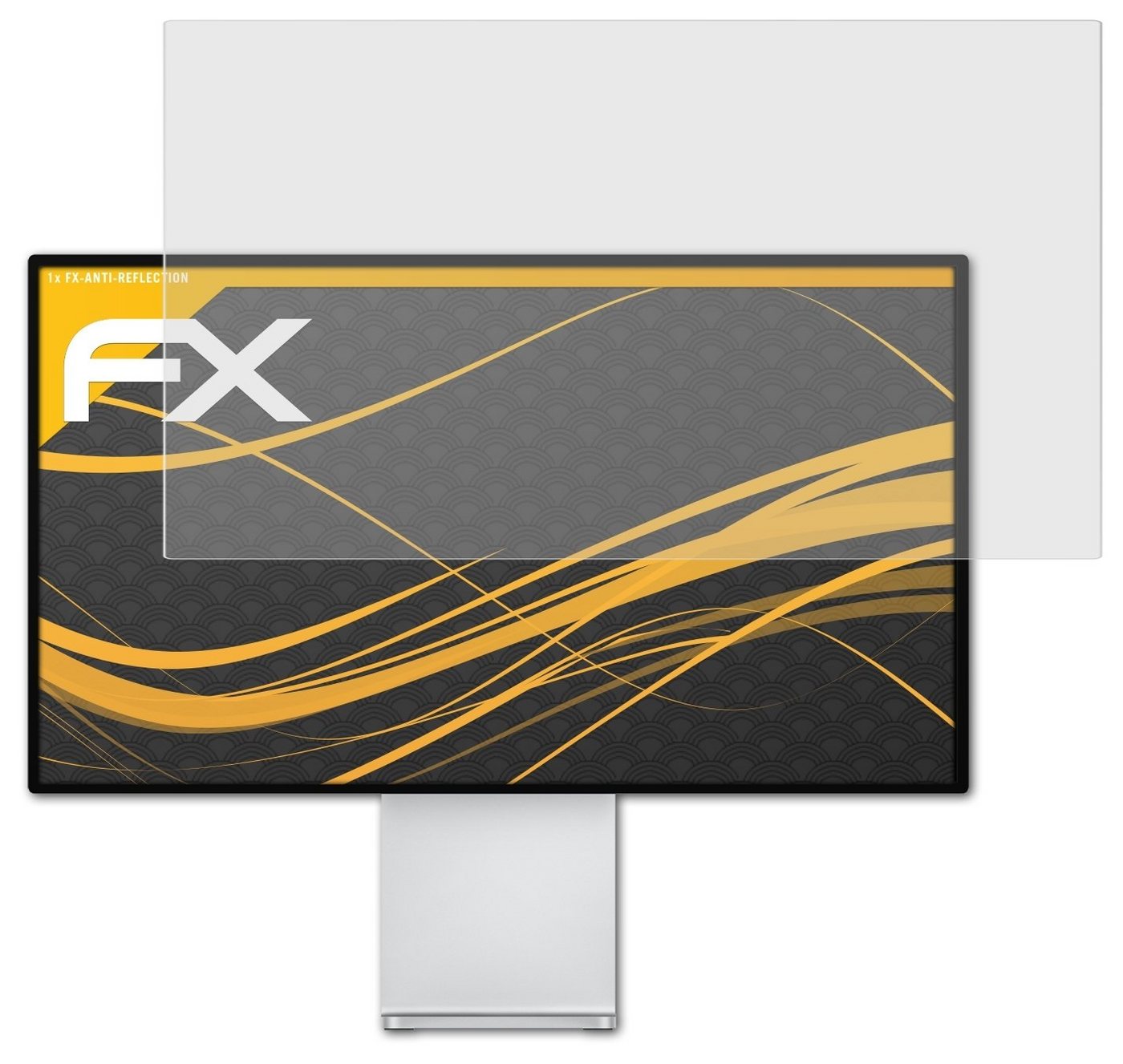 atFoliX Schutzfolie für Apple Pro Display XDR, Entspiegelnd und stoßdämpfend von atFoliX