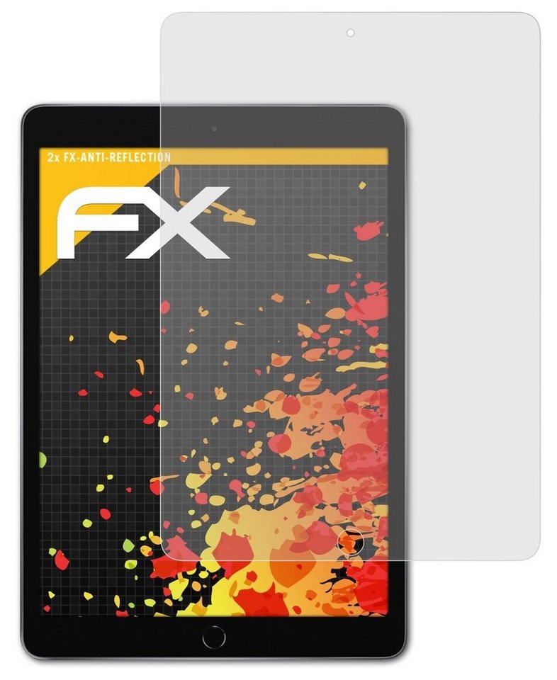atFoliX Schutzfolie für Apple iPad 2020, (2 Folien), Entspiegelnd und stoßdämpfend von atFoliX