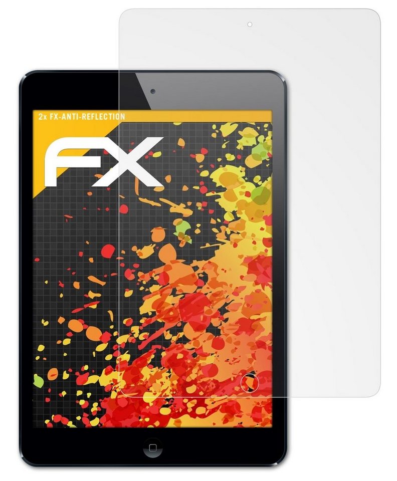 atFoliX Schutzfolie für Apple iPad Air 2013, (2 Folien), Entspiegelnd und stoßdämpfend von atFoliX