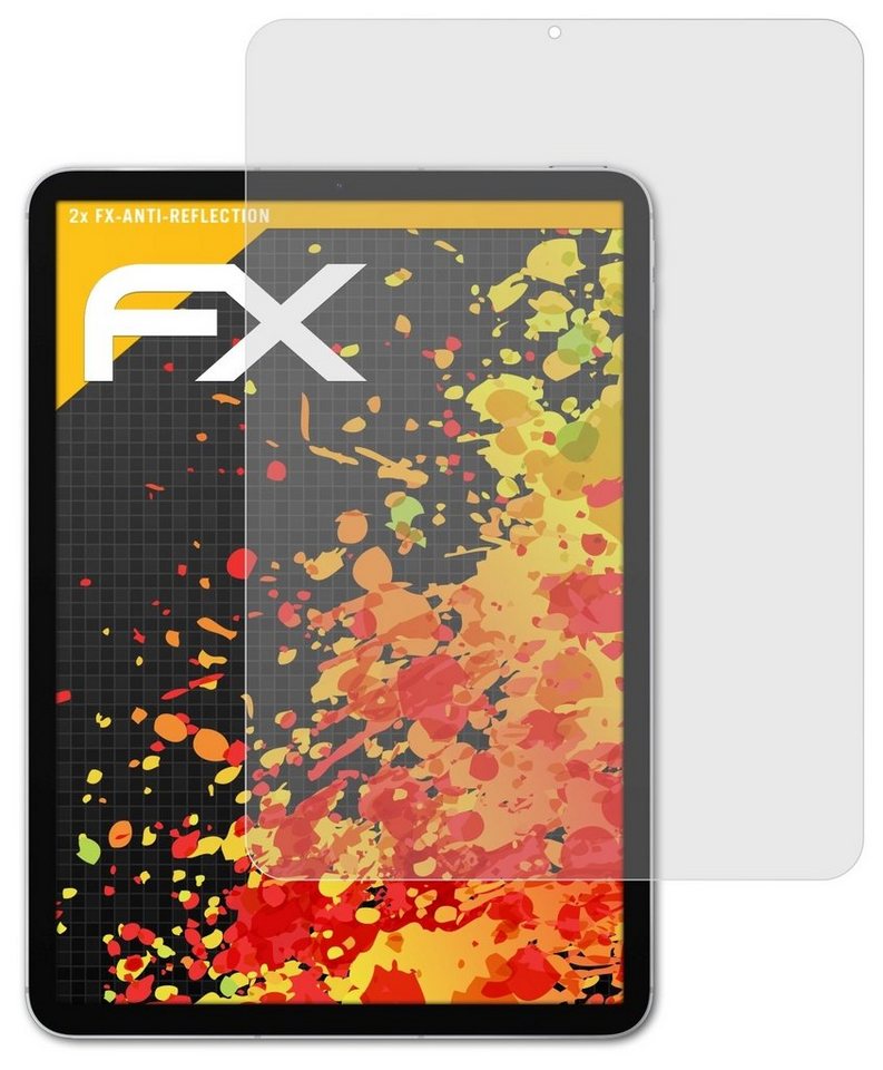 atFoliX Schutzfolie für Apple iPad Air 2020, (2 Folien), Entspiegelnd und stoßdämpfend von atFoliX