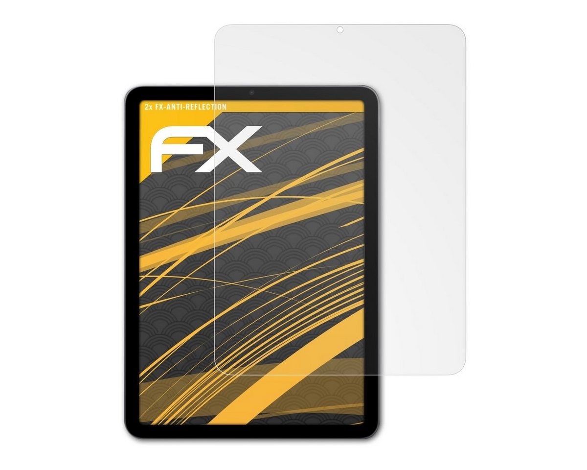 atFoliX Schutzfolie für Apple iPad Air 2022, (2 Folien), Entspiegelnd und stoßdämpfend von atFoliX