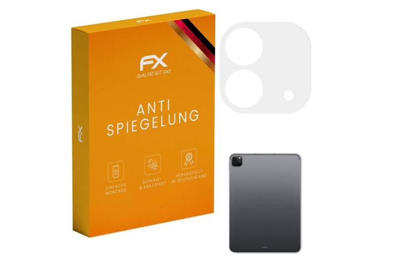 atFoliX Schutzfolie für Apple iPad Pro 11 Lens 2021, (2 Folien), Entspiegelnd und stoßdämpfend von atFoliX