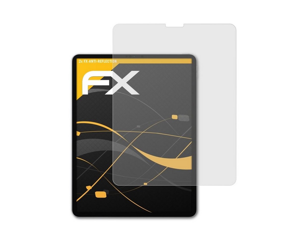 atFoliX Schutzfolie für Apple iPad Pro 12.9 2020, (2 Folien), Entspiegelnd und stoßdämpfend von atFoliX
