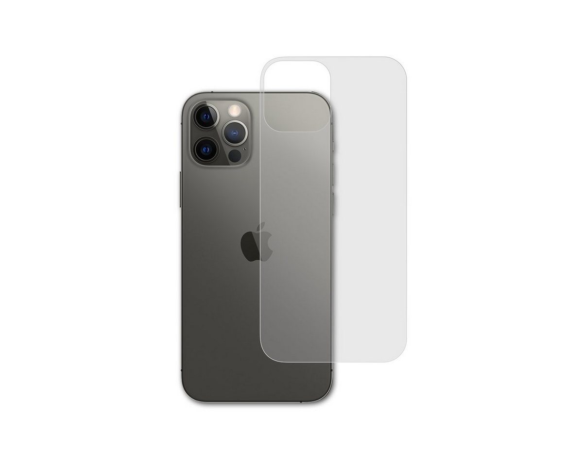 atFoliX Schutzfolie für Apple iPhone 12 Pro Backcover, (3 Folien), Entspiegelnd und stoßdämpfend von atFoliX