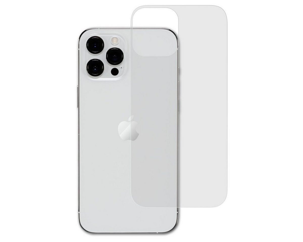 atFoliX Schutzfolie für Apple iPhone 12 Pro Max Backcover, (3 Folien), Entspiegelnd und stoßdämpfend von atFoliX