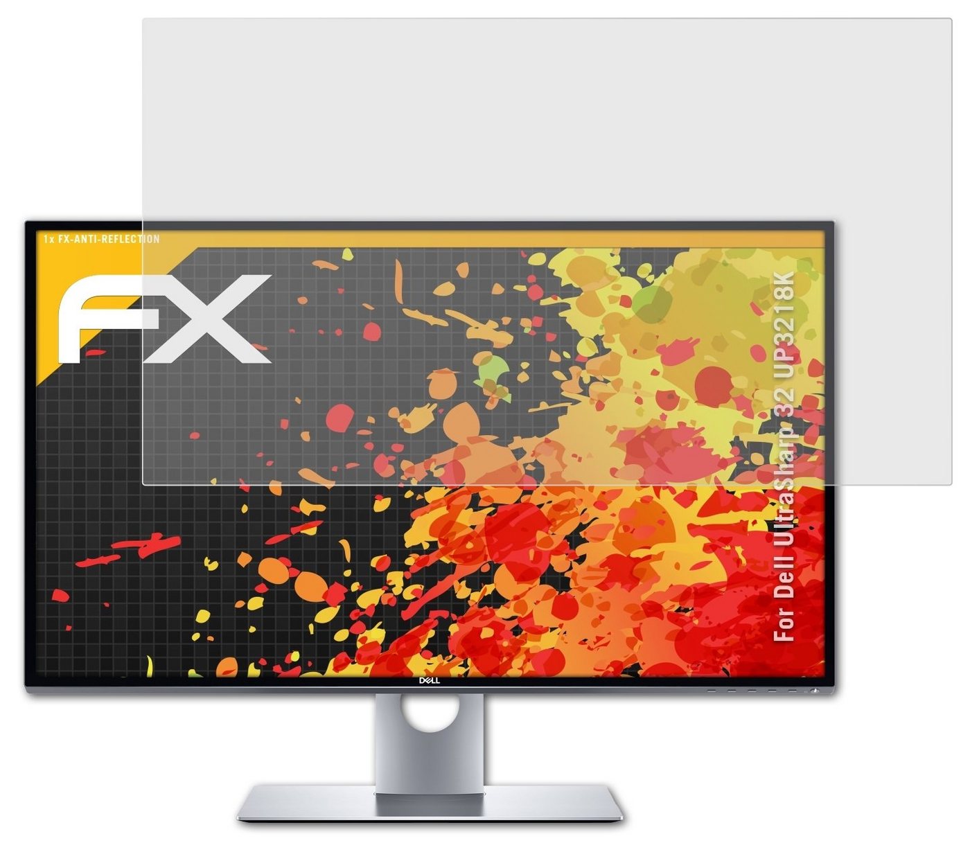 atFoliX Schutzfolie für Dell UltraSharp 32 UP3218K, Entspiegelnd und stoßdämpfend von atFoliX