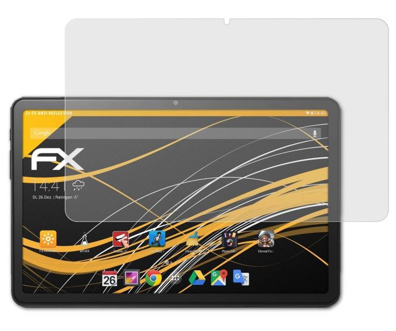 atFoliX Schutzfolie für Doro Tablet, (2 Folien), Entspiegelnd und stoßdämpfend von atFoliX