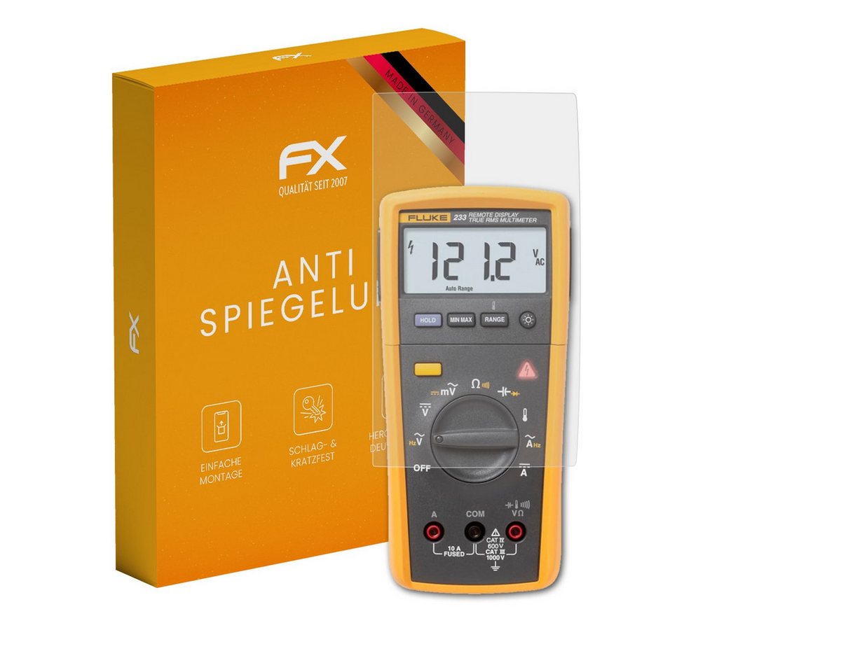 atFoliX Schutzfolie für Fluke 233, (2 Folien), Entspiegelnd und stoßdämpfend von atFoliX