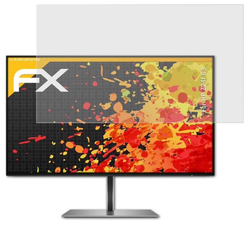 atFoliX Schutzfolie für HP Z24f G3, Entspiegelnd und stoßdämpfend von atFoliX