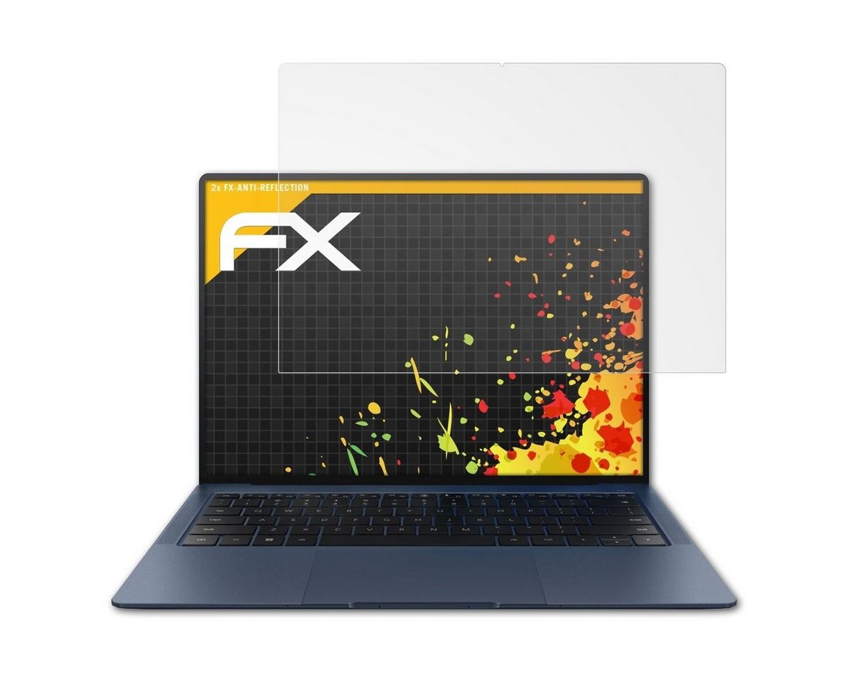atFoliX Schutzfolie für Huawei MateBook X Pro 2023, (2 Folien), Entspiegelnd und stoßdämpfend von atFoliX