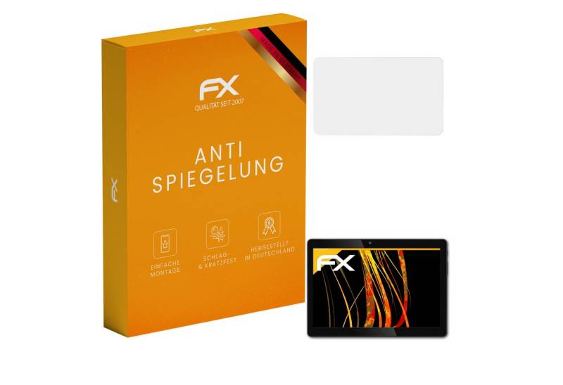 atFoliX Schutzfolie für JAY-tech Tablet-PC XTE10D, (2 Folien), Entspiegelnd und stoßdämpfend von atFoliX