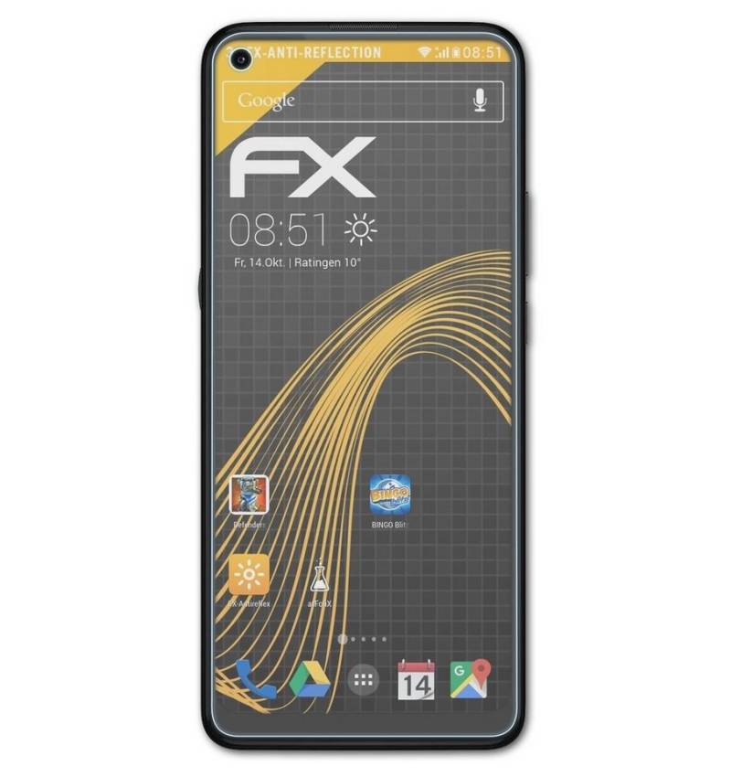 atFoliX Schutzfolie für Motorola Moto G9 Power, (3 Folien), Entspiegelnd und stoßdämpfend von atFoliX