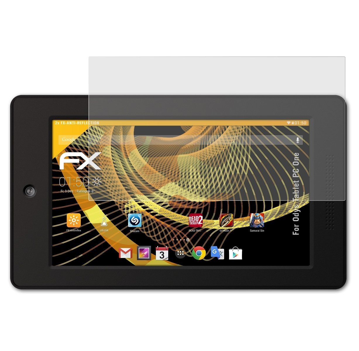 atFoliX Schutzfolie für Odys Tablet PC One, (2 Folien), Entspiegelnd und stoßdämpfend von atFoliX