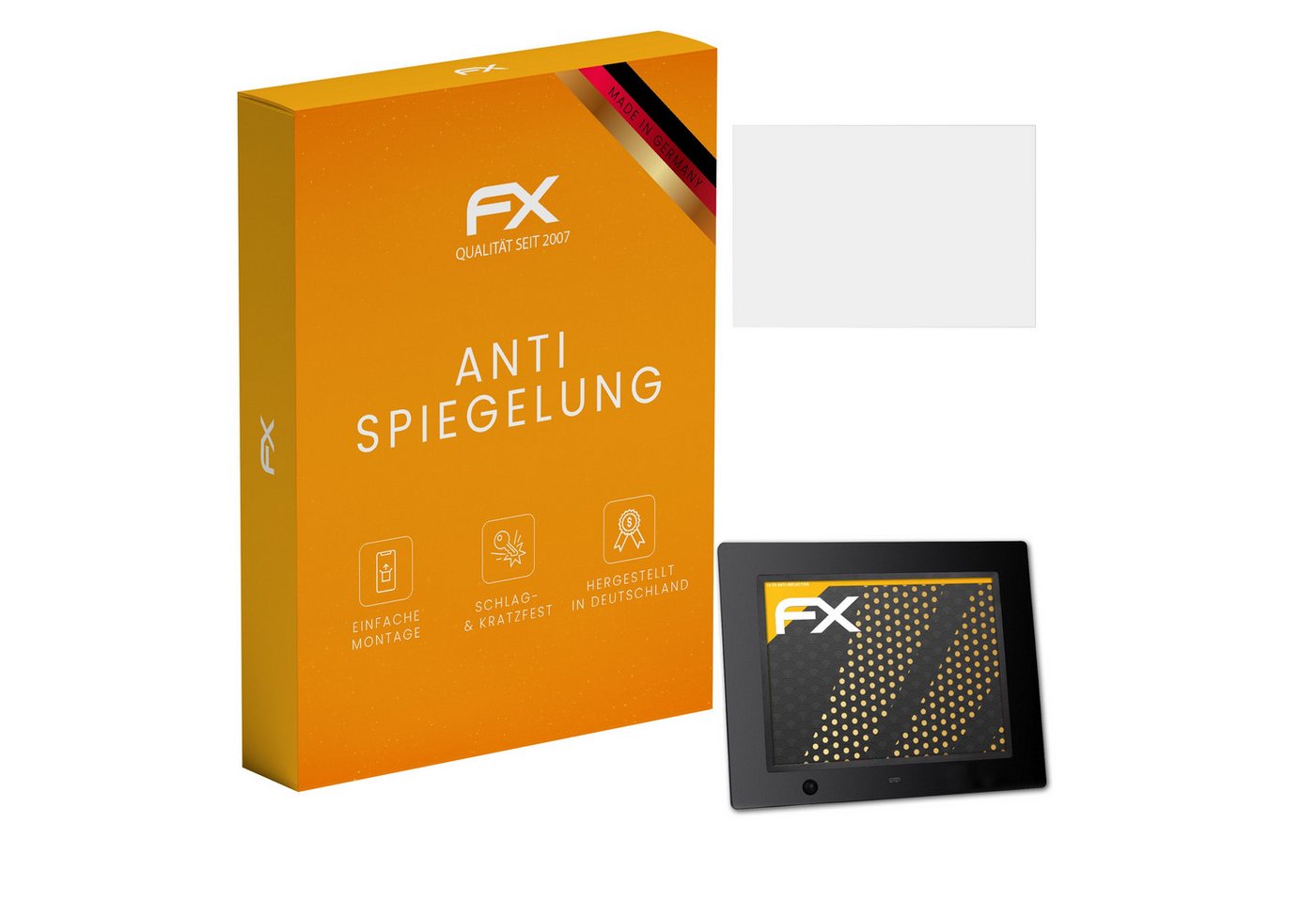 atFoliX Schutzfolie für Oxa Digitaler Bilderrahmen 8 Zoll, Entspiegelnd und stoßdämpfend von atFoliX