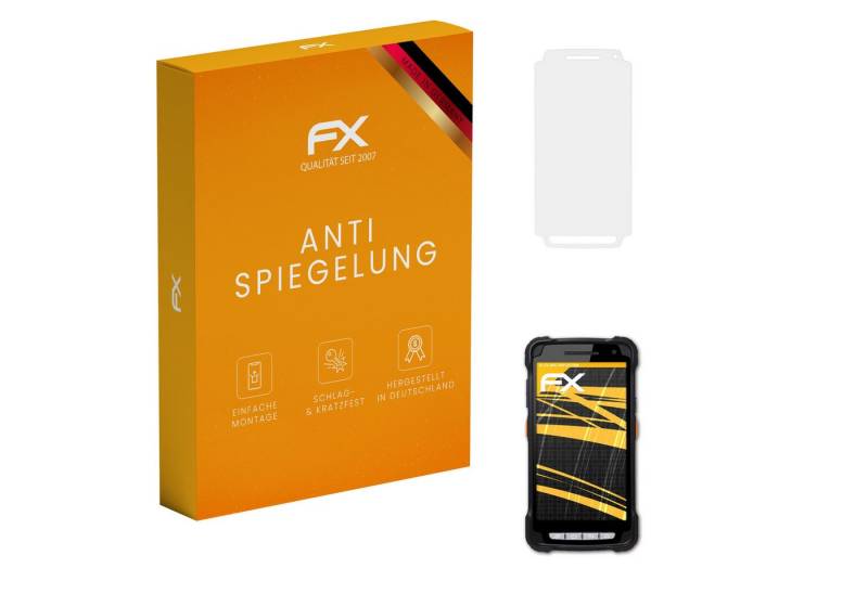 atFoliX Schutzfolie für Point Mobile PM90, (2 Folien), Entspiegelnd und stoßdämpfend von atFoliX