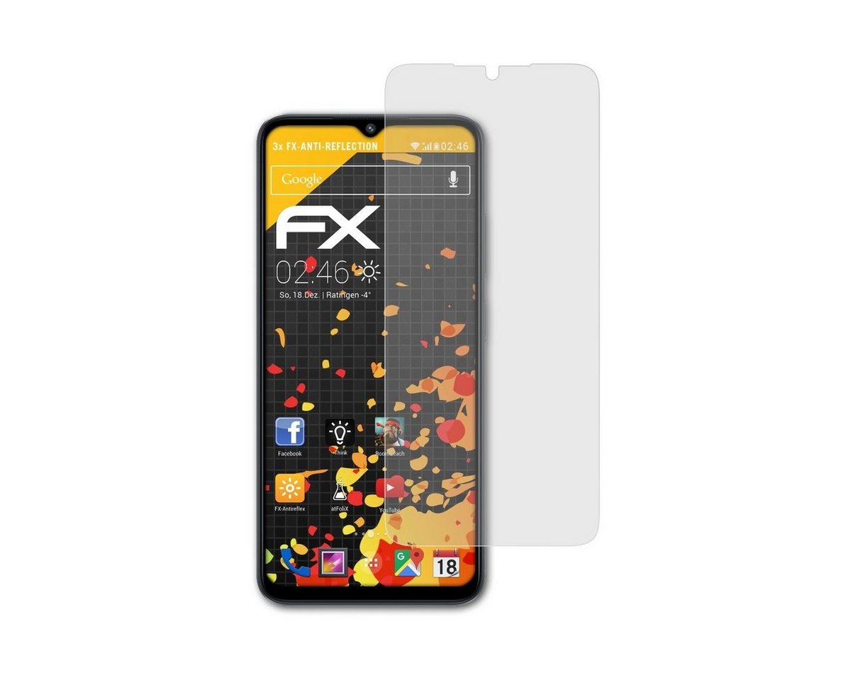 atFoliX Schutzfolie für Xiaomi Poco M5, (3 Folien), Entspiegelnd und stoßdämpfend von atFoliX