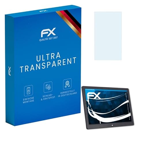 atFoliX Schutzfolie kompatibel mit Andoer Digitaler Bilderrahmen 15.6 Zoll 1280x800 Folie, ultraklare FX Displayschutzfolie von atFoliX
