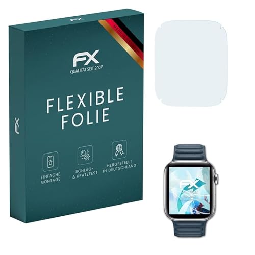 atFoliX Schutzfolie kompatibel mit Apple Watch 44 mm Series 6 Folie, ultraklare und flexible FX Displayschutzfolie (3X) von atFoliX