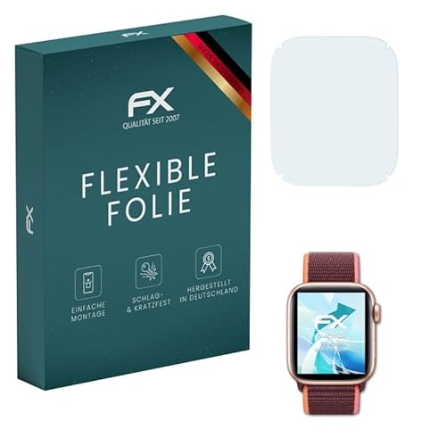 atFoliX Schutzfolie kompatibel mit Apple Watch SE 40mm Folie, ultraklare und flexible FX Displayschutzfolie (3X) von atFoliX