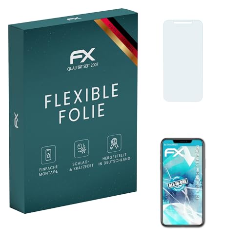 atFoliX Schutzfolie kompatibel mit Apple iPhone 11 Pro Max Folie, ultraklare und flexible FX Displayschutzfolie (3X) von atFoliX