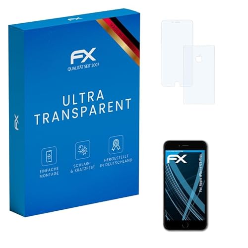 atFoliX Schutzfolie kompatibel mit Apple iPhone 6S Plus Folie, ultraklare FX Displayschutzfolie (3er Set) von atFoliX