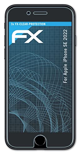 atFoliX Schutzfolie kompatibel mit Apple iPhone SE 2022 Folie, ultraklare FX Displayschutzfolie (3X) von atFoliX