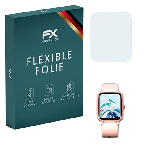 atFoliX Schutzfolie kompatibel mit Hama Fit Watch 5910 Folie, ultraklare und flexible FX Displayschutzfolie (3X) von atFoliX