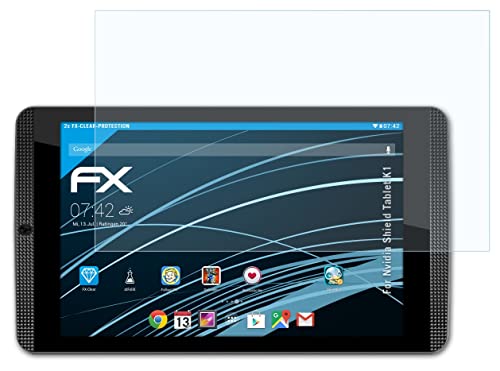 atFoliX Schutzfolie kompatibel mit Nvidia Shield Tablet K1 Folie, ultraklare FX Displayschutzfolie (2X) von atFoliX