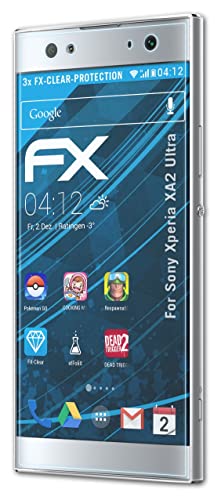 atFoliX Schutzfolie kompatibel mit Sony Xperia XA2 Ultra Folie, ultraklare FX Displayschutzfolie (3X) von atFoliX