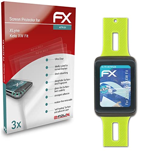 atFoliX Schutzfolie kompatibel mit XLyne Keto XW Fit Folie, ultraklare und flexible FX Displayschutzfolie (3X) von atFoliX