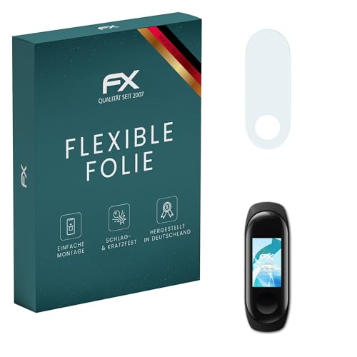 atFoliX Schutzfolie kompatibel mit Xiaomi Mi Band 3 Folie, ultraklare und flexible FX Displayschutzfolie (3X) von atFoliX