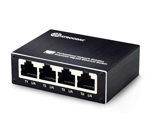 Atroodac Gigabit Mini Netzwerk Switch Auto-Negotiation 5 100/1000Mbit/s Ports Unmanaged Desktop Ethernet Switch Plug and Play Ethernet Hub Robustes Metallgehäuse Erhöhter Schutz Atroodac Gigabit Mini Netzwerk Switch Auto-Negotiation 5 100/1000Mbit/s Ports Unmanaged Desktop Ethernet Switch Plug and Play Ethernet Hub Robustes Metallgehäuse Erhöhter Schutz von atroodac