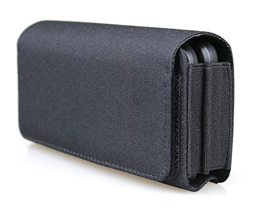 aubaddy Nylon Dual Phone Holster Pouch Case for 2 Phones, Fit for iPhone 15/14/13/12/11 Pro Max Series, iPhone 15/14/8/7/6s/6 Plus Series, Samsung Galaxy S23/S22 Ultra S23+/S22+ Google Pixel 7/6 von aubaddy