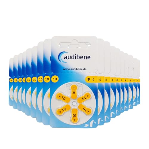 audibene Hörgerätebatterien Typ 10 gelb, Batterien für Hörgeräte 120 Stück Vorratspack, Made in Germany, inkl. GRATIS Reinigungstuch, Wireless Approved, quecksilberfrei audibene Hörgerätebatterien Typ 10 gelb, Batterien für Hörgeräte 120 Stück Vorratspack, Made in Germany, inkl. GRATIS Reinigungstuch, Wireless Approved, quecksilberfrei von audibene