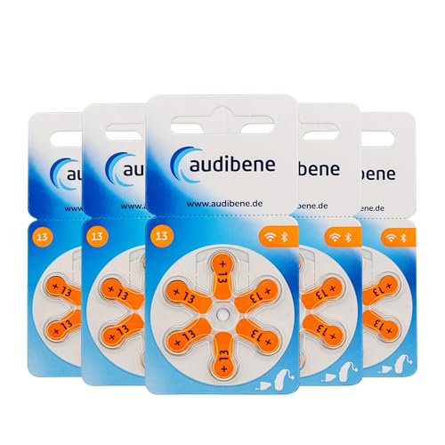 audibene Hörgerätebatterien Typ 13 orange, Batterien für Hörgeräte 30 Stück Vorratspack, Made in Germany, inkl. GRATIS Reinigungstuch, Wireless Approved, quecksilberfrei audibene Hörgerätebatterien Typ 13 orange, Batterien für Hörgeräte 30 Stück Vorratspack, Made in Germany, inkl. GRATIS Reinigungstuch, Wireless Approved, quecksilberfrei von audibene