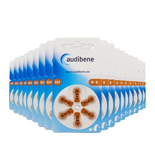 audibene Hörgerätebatterien Typ 312 braun, Batterien für Hörgeräte 120 Stück Vorratspack, Made in Germany, inkl. GRATIS Reinigungstuch, Wireless Approved, quecksilberfrei audibene Hörgerätebatterien Typ 312 braun, Batterien für Hörgeräte 120 Stück Vorratspack, Made in Germany, inkl. GRATIS Reinigungstuch, Wireless Approved, quecksilberfrei von audibene