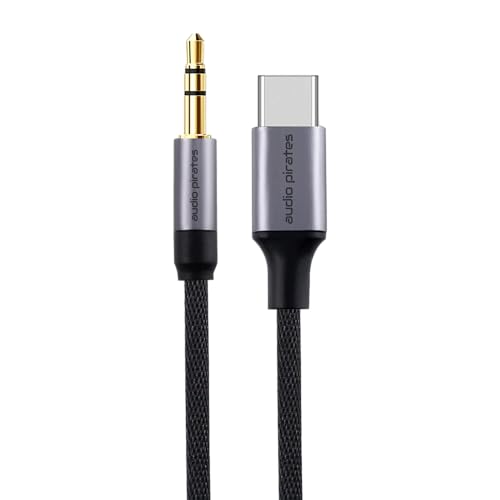 audio pirates HiFi USB-C/Aux Kabel [0,5 METER] USBC/3,5mm Klinke | D/A Wandler | kompatibel: Handy iPhone 15 Pro Pro Max 15 Plus, Galaxy S24/S23/S22/S21 Ultra, iPad Pro, Pixel, Huawei P40, Auto von audio pirates