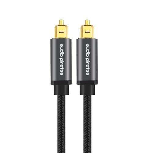 audio pirates optisches TOSLINK Glasfaserkabel [0,5 METER] digitales S/PDIF-Kabel,Verstärker,Heimkino,Xbox One,PS4,OD:4,0 mm,Nylon-Ummantelung,Metall-Stecker,vergoldete Kontakte von audio pirates
