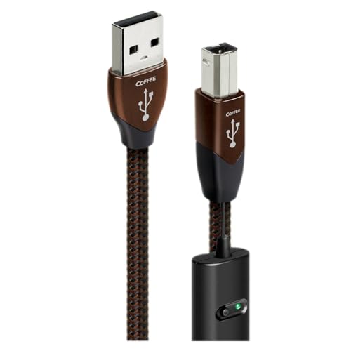 AudioQuest 0,75 m Coffee USB A-B Kabel USB A USB 2.0 Stecker/Stecker schwarz 0,75 m von audioquest