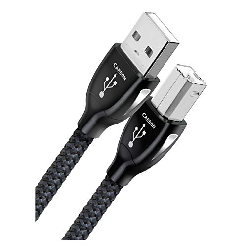 AudioQuest 1,5 Meter Carbon USB-Kabel Typ A-B, Stecker/Stecker, Schwarz, USB 2.0, Schwarz von audioquest