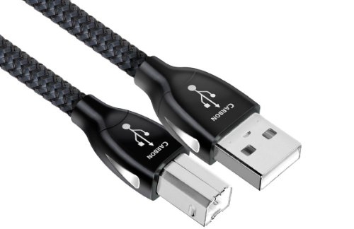 AudioQuest 3 m Carbon USB A-B – USB-Kabel (3 m, USB A, USB B, 2.0, männlich/männlich, schwarz) von audioquest