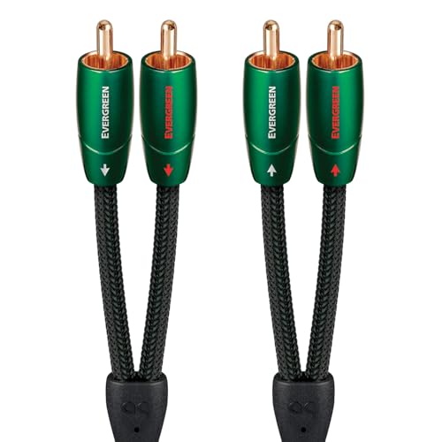 AudioQuest 5 m Evergreen RCA Audiokabel 2 x RCA Schwarz - Audiokabel (2 x RCA, 2 x RCA, Kupfer, 5 m, schwarz) von audioquest