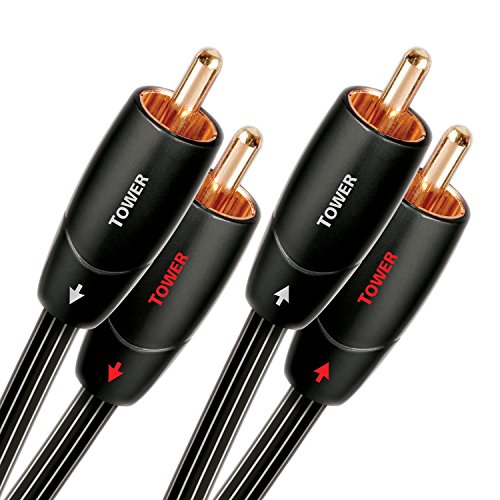 AudioQuest 5m Tower RCA Audiokabel 2 x RCA schwarz - Audiokabel (2 x RCA, 2 x RCA, Kupfer, 5 m, schwarz) von audioquest