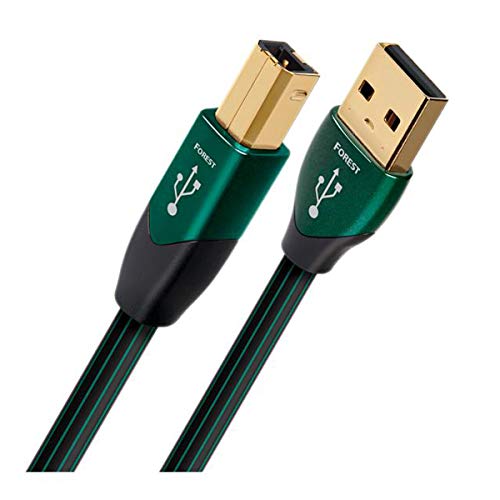 AudioQuest Forest Adapterkabel USB-A zu USB-B, Stecker auf Stecker, 3 m, Schwarz/goldfarben von audioquest