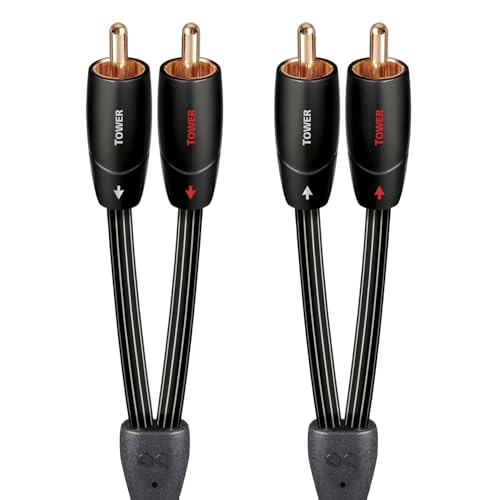 AudioQuest Tower Audiokabel, 2 x RCA auf 2 x RCA, Schwarz, Kupfer, 1 m von audioquest