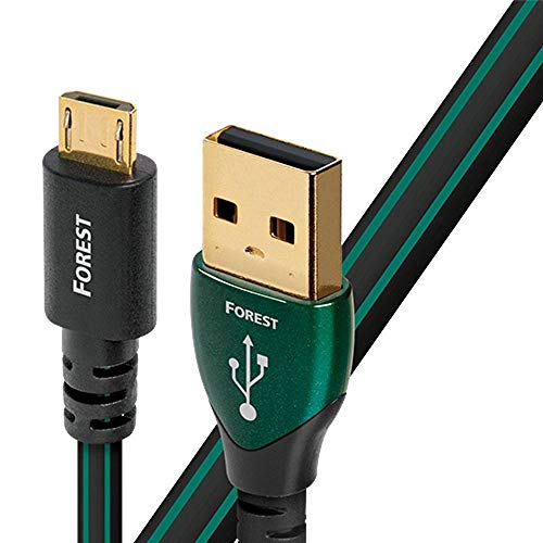 Audioquest 3m Forest Micro-USB, 3m USB A, Micro-USB B Stecker, Schwarzes USB Kabel - USB Kabel (3m, USB A, Micro-USB B, 2.0, Stecker/Stecker, Schwarz) von audioquest