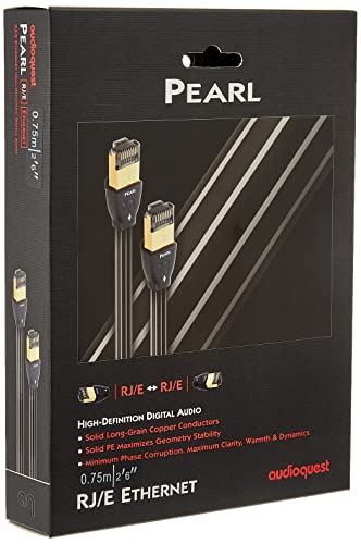 Audioquest Pearl RJ/E High Speed Ethernet CAT7 Netzwerkkabel, 0.75m von audioquest